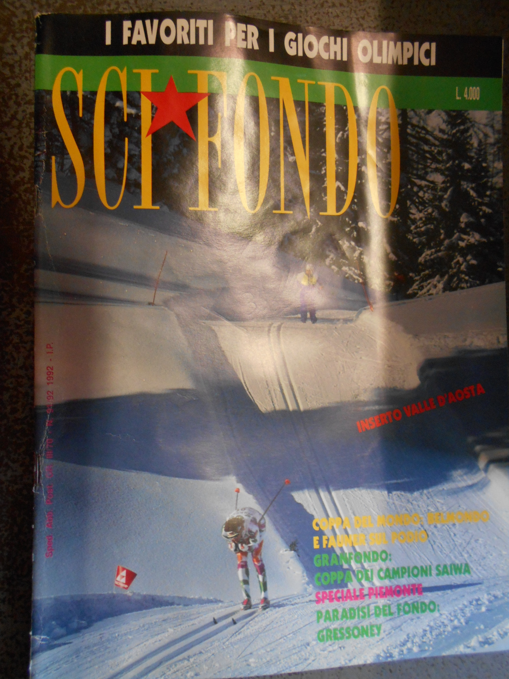 scifondo 91/92 gennaio 1992 rivista sci di fondo aa.vv.