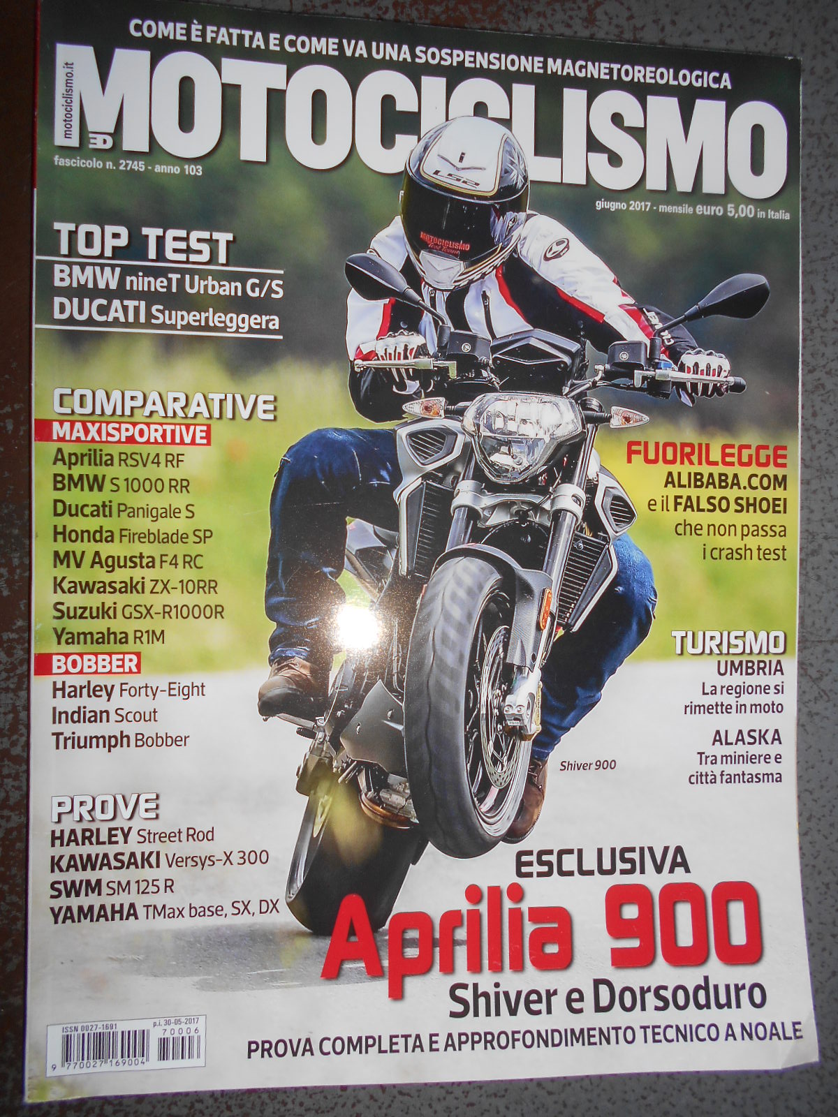 motociclismo numero 6 agosto 2017 (fascicolo 2745) aa.vv. 