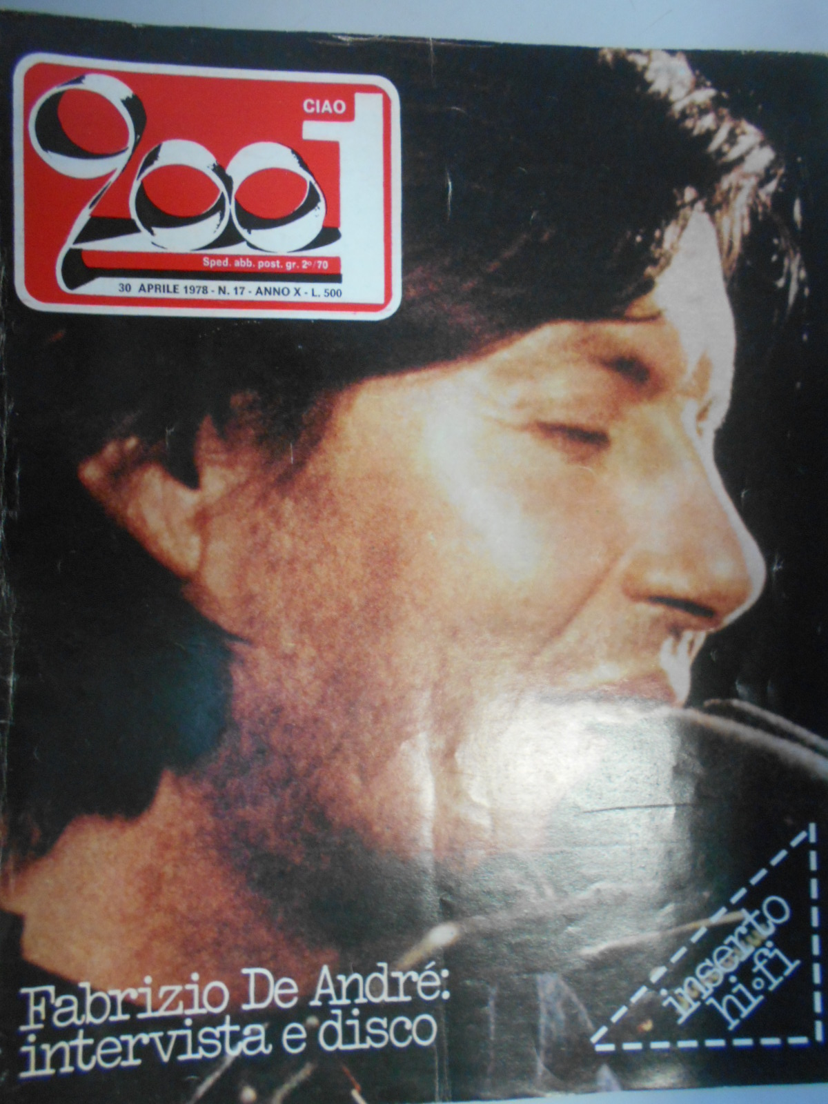 ciao 2001 numero 17 - 30 aprile 1978 rivista musicale aa.vv. 