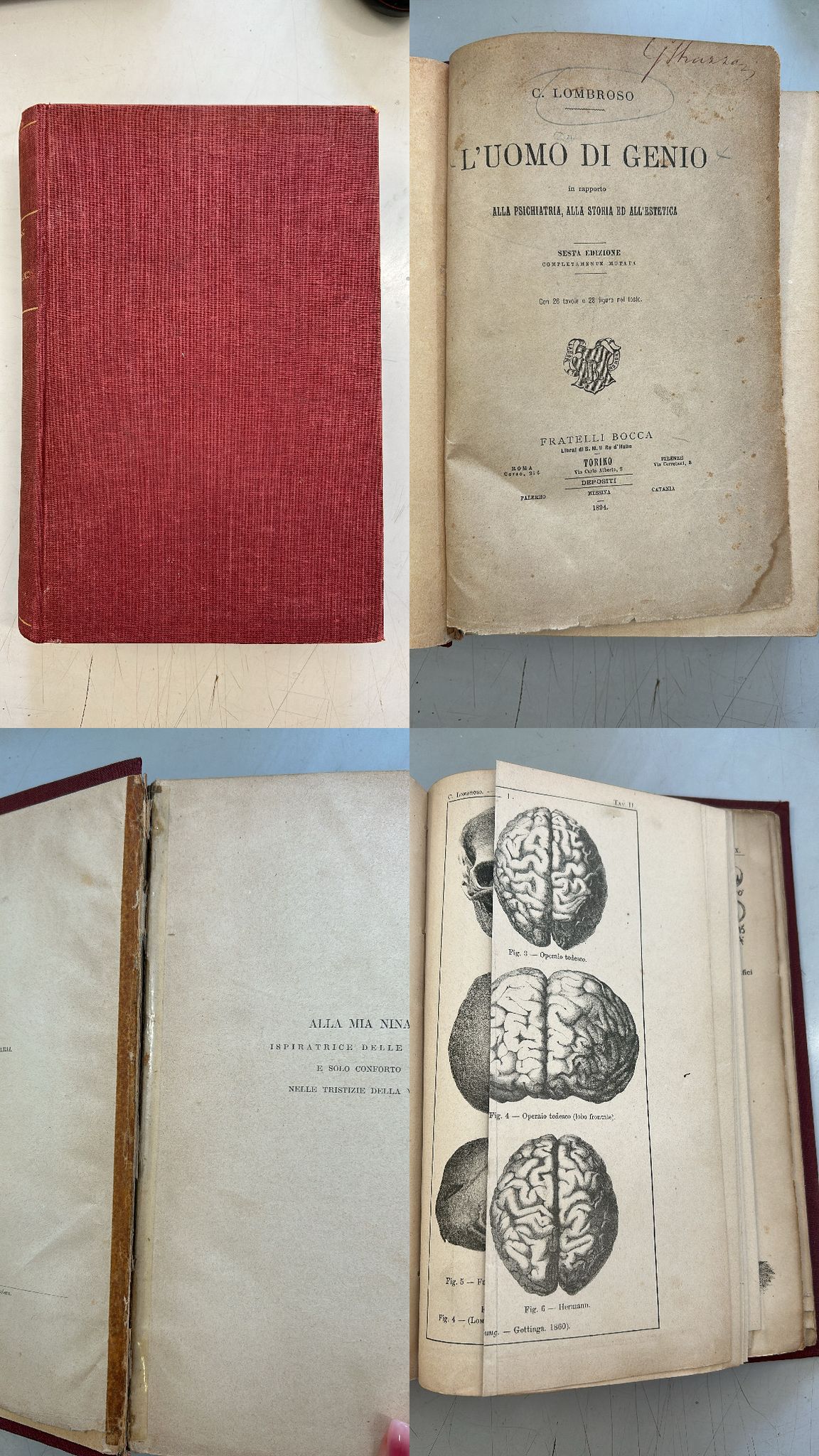 uomo di genio in rapporto alla psichiatria alla storia e all\'estetica RILEGATO Lombroso cesare B09N23YL8Y