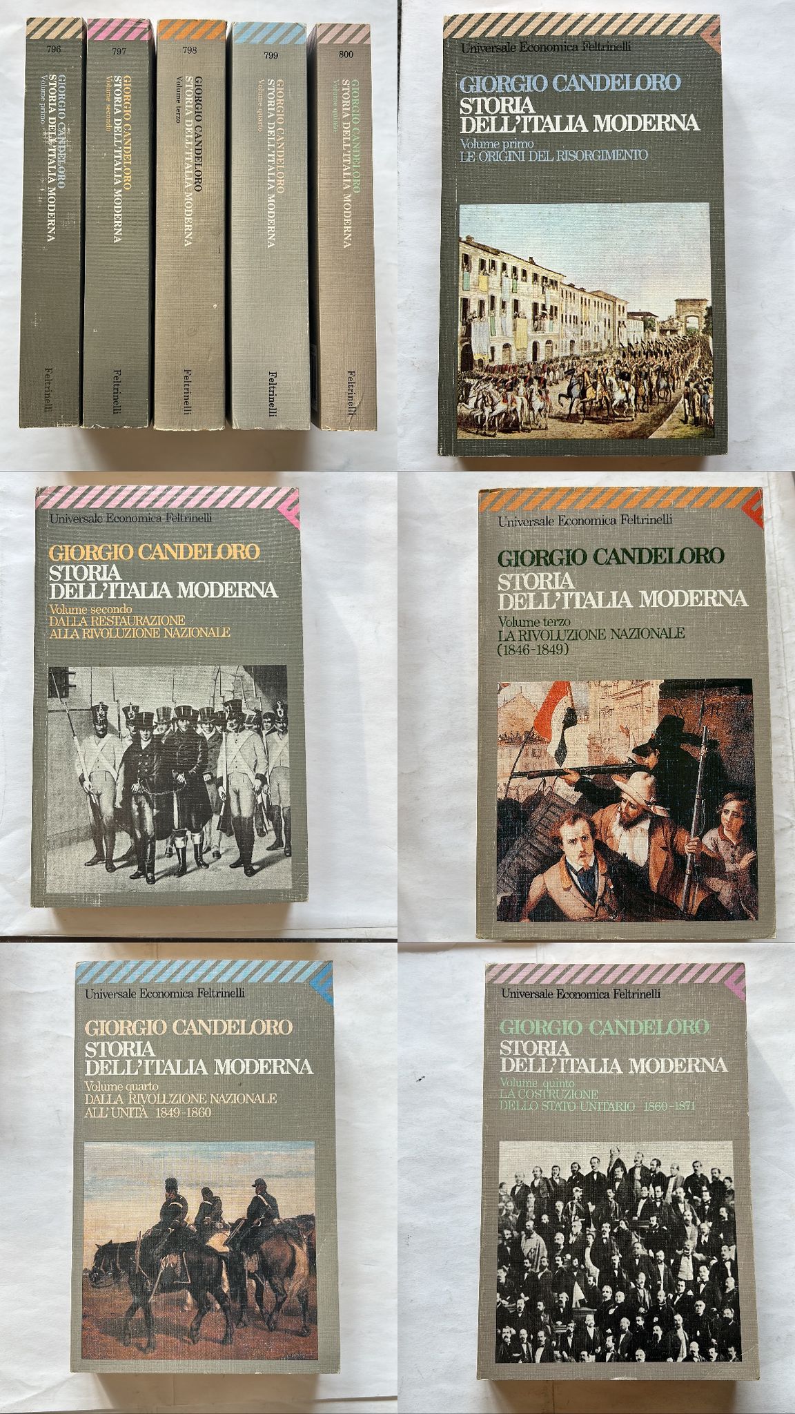 storia dell\'italia moderna 5 volumi candeloro giorgio